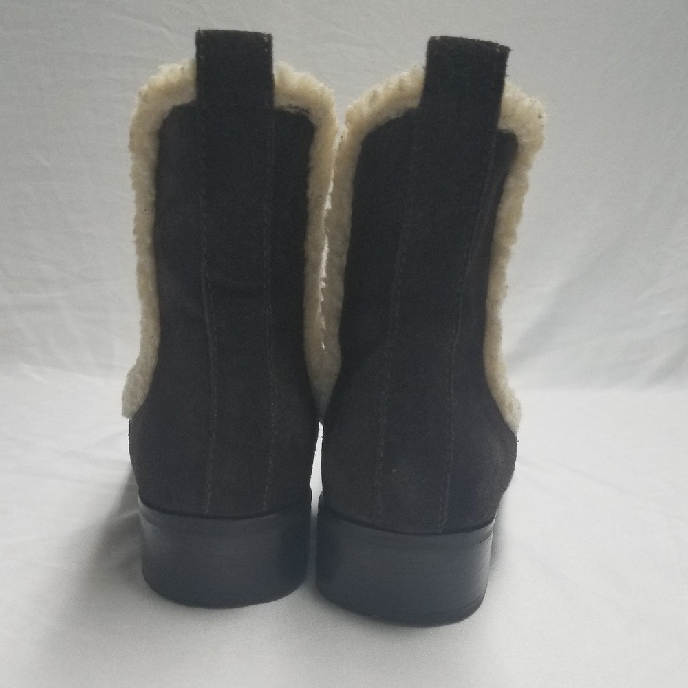 Talbots Solid Brown Suede Ankle Boots - image 3